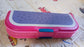 Cartoon printed pencil case with multiple compartments