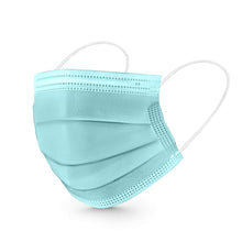 Disposable Face Mask with Nose Clip (Blue/Black, Pack of 50) for Unisex