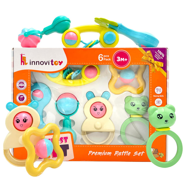 Innovitoy My First Gift Premium Rattle 6 Pcs Set - Multi