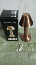 Touch Control Metal LED Table Lamp – USB Rechargeable & Adjustable