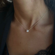 Elegant Round-Cut Diamond Pendant Necklace