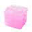 3-tier plastic storage box with 18 adjustable sections, designed for organizing craft supplies