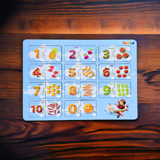 TodFod Wooden Learning Puzzle – Numbers & Shapes
