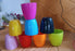 Plastic Flower Valencia (Pot) Home and Outdoor (1 Pc/Mix Colour)