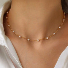 Dainty Pearl Chain Necklace