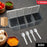 Kitchen Multipurpose Air-tight 4 Sections Storage Containers / Masala Box Pickle (Achar) Jar with 4 spoon for each section (1 Pc / Mix Color)