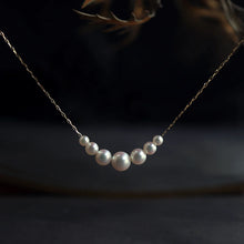 Graduated Pearl Chain Necklace