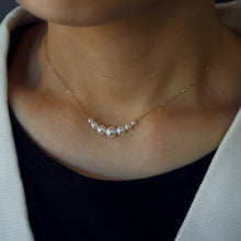 Graduated Pearl Chain Necklace
