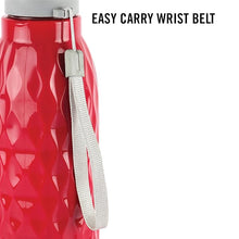 CELLO Puro Wave 900 Water Bottle | Easy Carry Wrist Belt | Covered Drinking Spout | Refrigerator Safe| Plastic Bottle | 660ml, mULTICOLOR