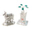 Silver-Plated Kamdhenu Cow & Tulsi Plant Pair – Pooja & Home Décor