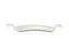 Plastic banana cutter with ergonomic handle for convenience.