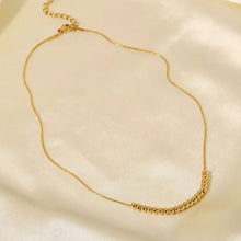 Dainty Beaded Golden Ball Necklace
