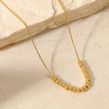 Dainty Beaded Golden Ball Necklace