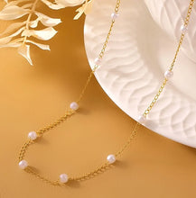 Dainty Pearl Chain Necklace