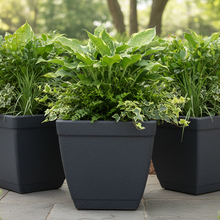 Roto Dove White Square Planter