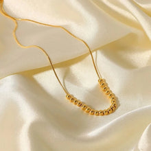 Dainty Beaded Golden Ball Necklace