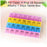 Medicine box with 28 squares, ideal for organizing tablets for the week.