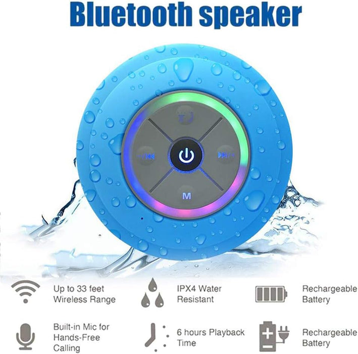 Waterproof Wireless Bluetooth Speaker with LED & Mic