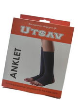 Ankle Compression Support Joint Pain Relief, Sprains, Tendonitis Reduce, For Men & Women - 1 Pair (Blue) (Large - Delux)