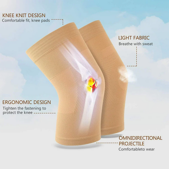 Premium Compression Knee Support – Elastic Leg Brace for Stability & Comfort (Size-L)