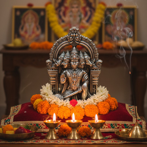Panchmukhi Hanumanji Statue  [Size: 4 inch]