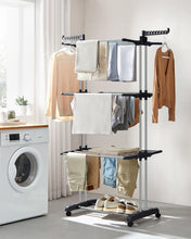 3-Tier Clothes Drying Rack with Wheels | Foldable Laundry Stand for Indoor & Balcony Use