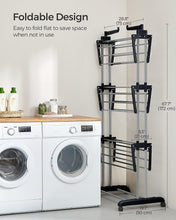 3-Tier Clothes Drying Rack with Wheels | Foldable Laundry Stand for Indoor & Balcony Use