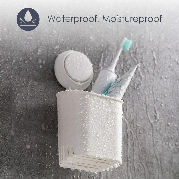Self-Adhesive Wall Mount Toothbrush Holder – for Toothbrush, Toothpaste, Razor & More (1 Pc)