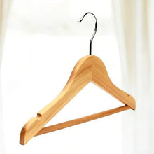 Wooden Hanger (1 Pc) | Sturdy Wooden Clothes Hanger with Shoulder Notches & 360° Rotating Chrome Hook – Ideal for Heavy Garments
