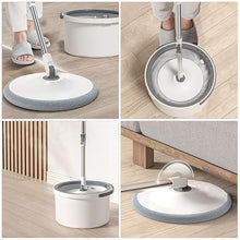 Microfiber Spin Mop & Bucket Set – Includes Wringer, Dual Water Separation System (Clean & Dirty Water), and 2 Replaceable Mop Heads for Easy Floor Cleaning