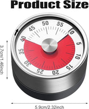 Kitchen Timer with Magnetic Base – 60-Minute Countdown Clock for Cooking, Baking, Studying, Housework, Classroom, Office Meetings, and Games – No Batteries Needed