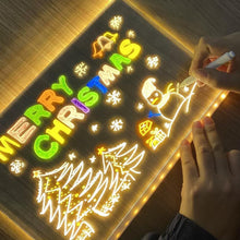 LED Acrylic Message Board with Colorful Lights | Illuminated Dry Erase Board with Stand & 7 Neon Markers for Notes, Memos, Doodles & More (15*15cm)