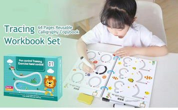 64-Page Magic Tracing Book | Reusable Workbook for Kids | Alphabet, Number & Pen Control Practice