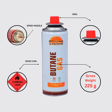 Butane Gas Can for Camping Stoves | High-Pressure Portable Refill for Gas Torches & Flame Lighters | Ideal for Welding & Outdoor Use (Pack of 1)