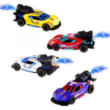 Die-Cast Racing Car Toy – Pull Back, Drift Action, Spray Light Effect, Metal Alloy Model for Kids (Multicolor, Pack of 1)