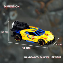 Die-Cast Racing Car Toy – Pull Back, Drift Action, Spray Light Effect, Metal Alloy Model for Kids (Multicolor, Pack of 1)
