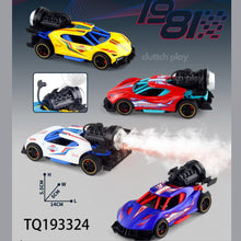 Die-Cast Racing Car Toy – Pull Back, Drift Action, Spray Light Effect, Metal Alloy Model for Kids (Multicolor, Pack of 1)