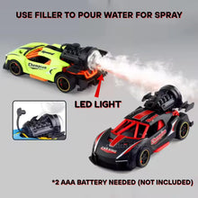Die-Cast Racing Car Toy – Pull Back, Drift Action, Spray Light Effect, Metal Alloy Model for Kids (Multicolor, Pack of 1)