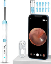 Smart Ear Cleaner Kit with HD Camera & WiFi – 6 LED Endoscope Tool for Android/iOS + 11 Free Silicone Tips (White)