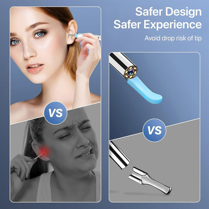 Smart Ear Cleaner Kit with HD Camera & WiFi – 6 LED Endoscope Tool for Android/iOS + 11 Free Silicone Tips (White)