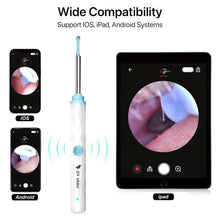 Smart Ear Cleaner Kit with HD Camera & WiFi – 6 LED Endoscope Tool for Android/iOS + 11 Free Silicone Tips (White)