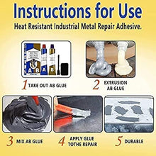 AB Glue - Repair of Metal, Plastic, Aluminum, Chrome & Stainless Steel (2 Tubes Set - 65gm)