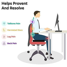 Ultimate Pro Coccyx Seat Cushion | Back Pain Relief Orthopedic Chair Cushions for Sitting for Office Chair