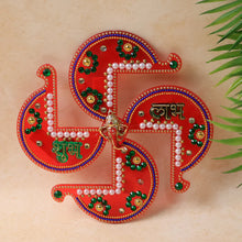 Acrylic Swastik & Shubh Labh Decorative Wall Hanging (1 Pc)