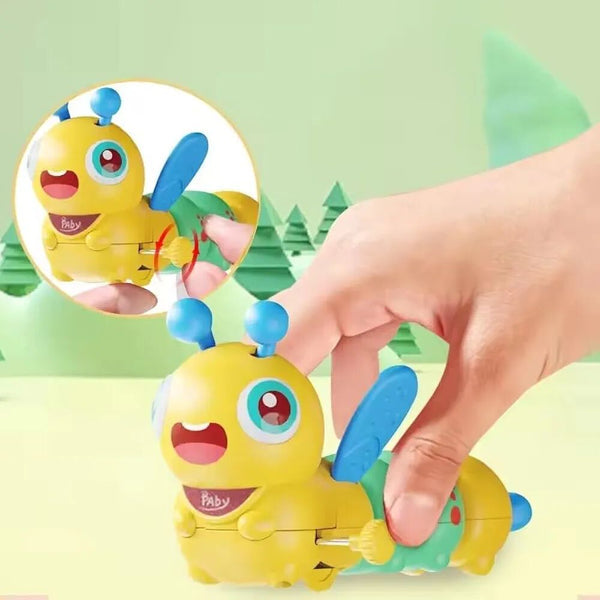Wiggle Wings Animated Bee Clockwork Spring Plush Toy (1 Piece)