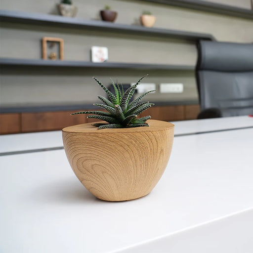 Obtuse Wooden Finish Planter