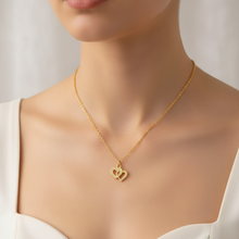 Elegant Golden Heart Chain Pendant