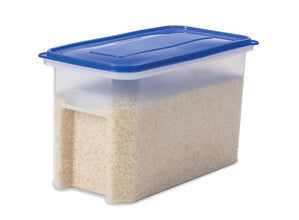 Varmora Smart Storage Containers | Rectangular Plastic Design | Clear Body | Airtight & BPA-Free | 10 KG & 15 KG Capacity