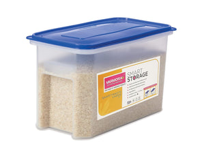 Varmora Smart Storage Containers | Rectangular Plastic Design | Clear Body | Airtight & BPA-Free | 10 KG & 15 KG Capacity