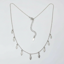 Leaf Charm Necklace in Sterling Silver